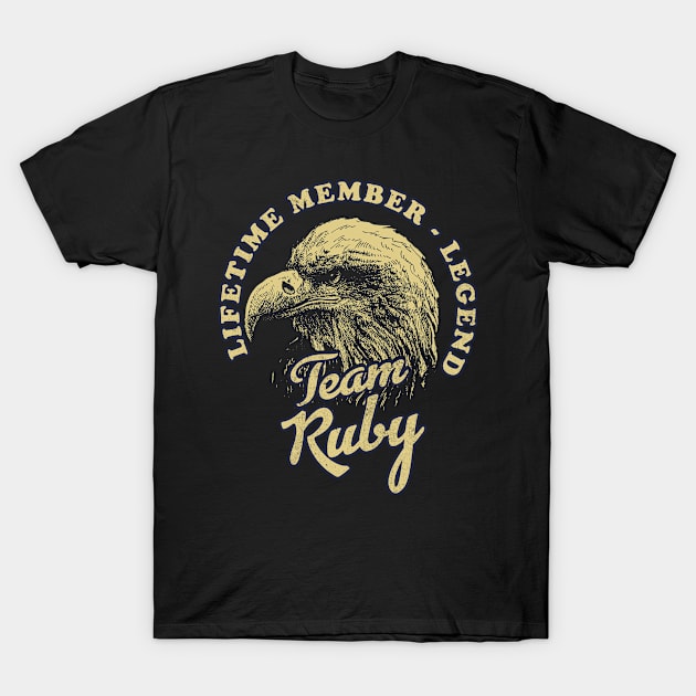 Ruby Name - Lifetime Member Legend - Eagle T-Shirt by Stacy Peters Art